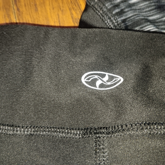 Women's Black and Gray Leggings - Picture 2 of 3